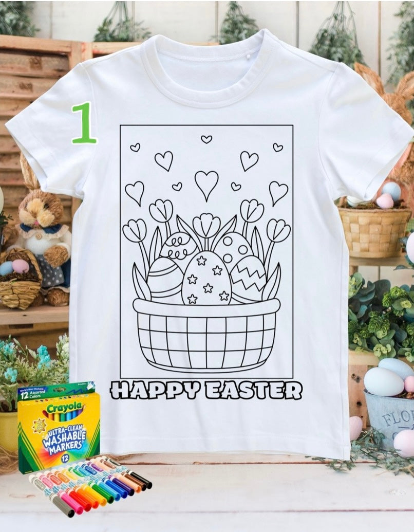 Coloring shirt with Crayola Markers