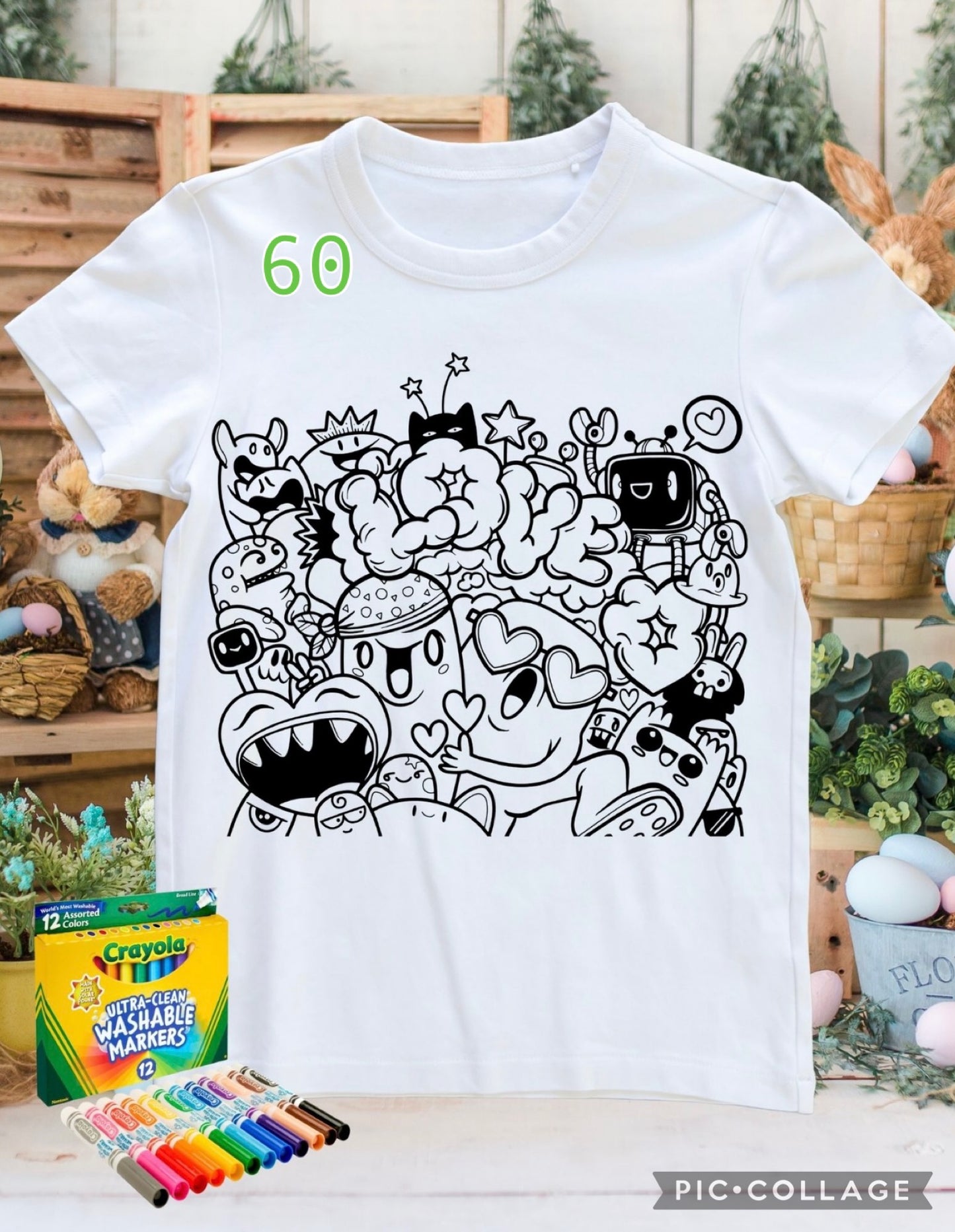 Coloring shirt with Crayola Markers
