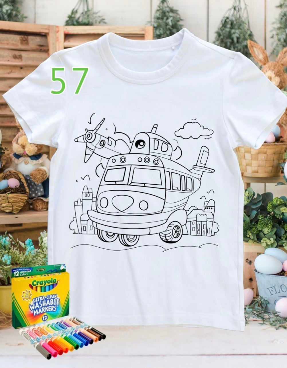 Coloring shirt with Crayola Markers