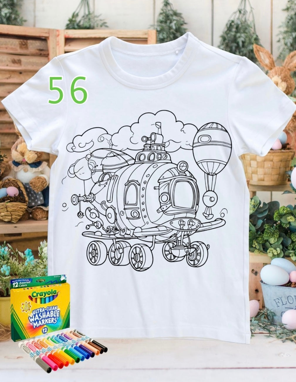 Coloring shirt with Crayola Markers