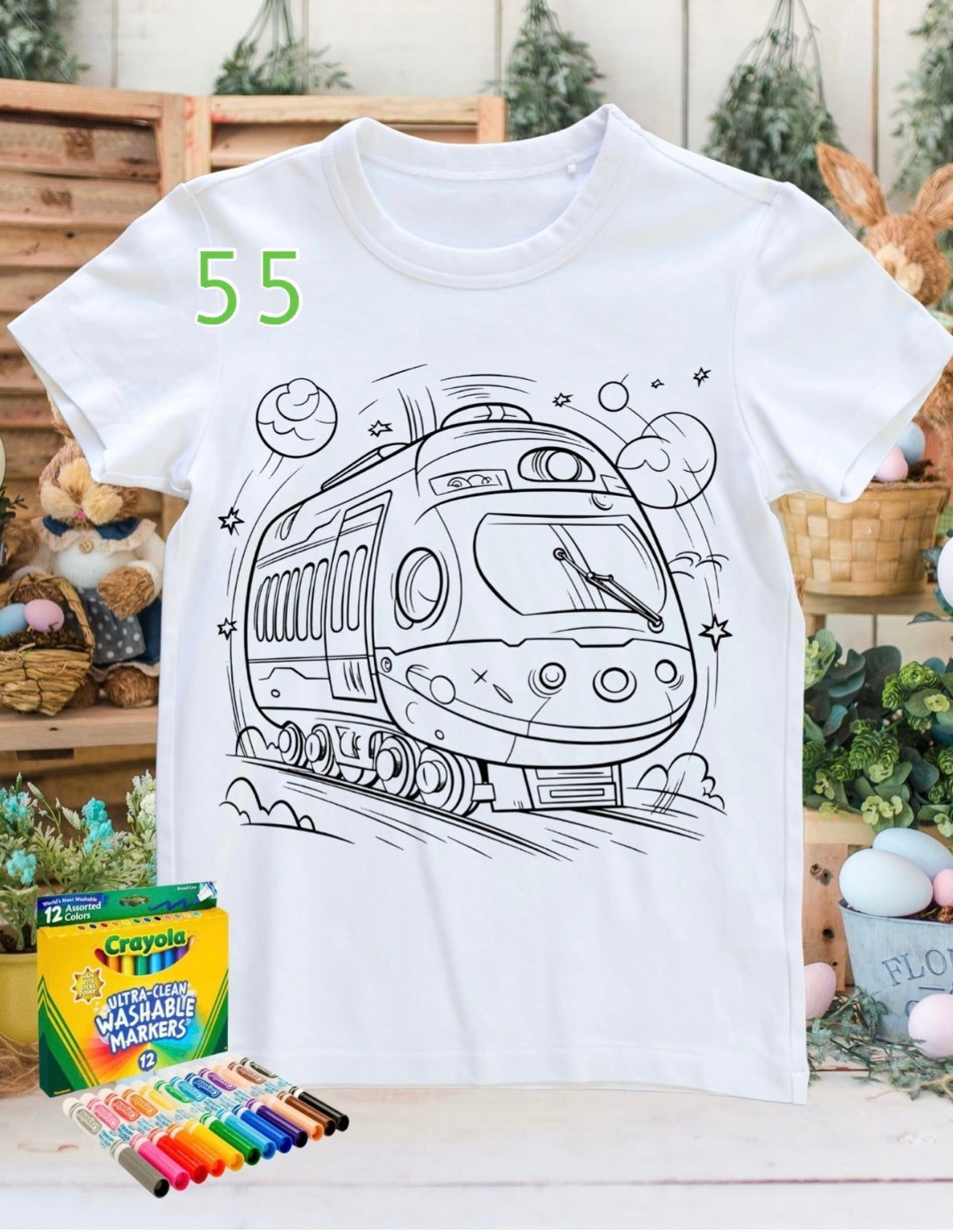 Coloring shirt with Crayola Markers