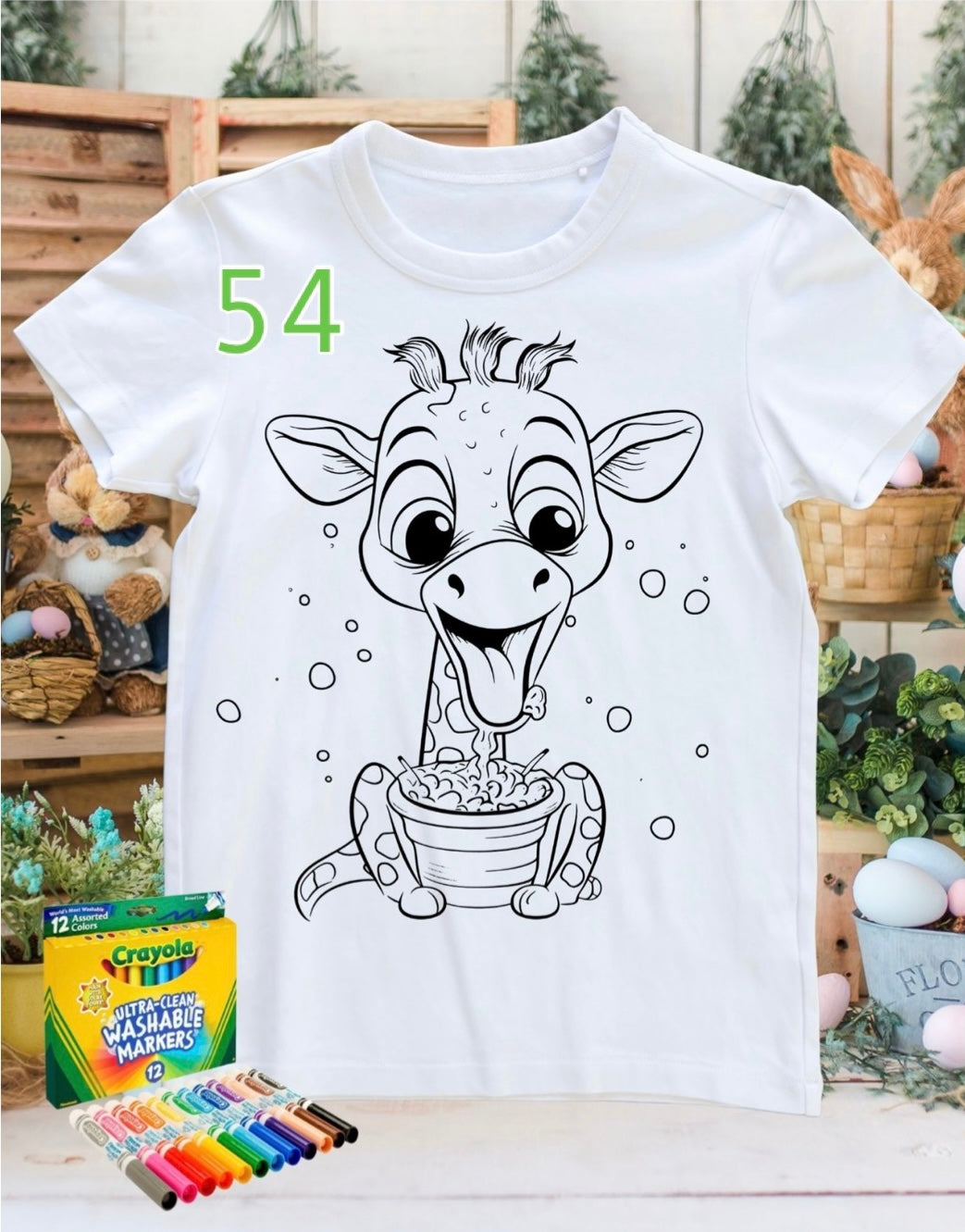 Coloring shirt with Crayola Markers