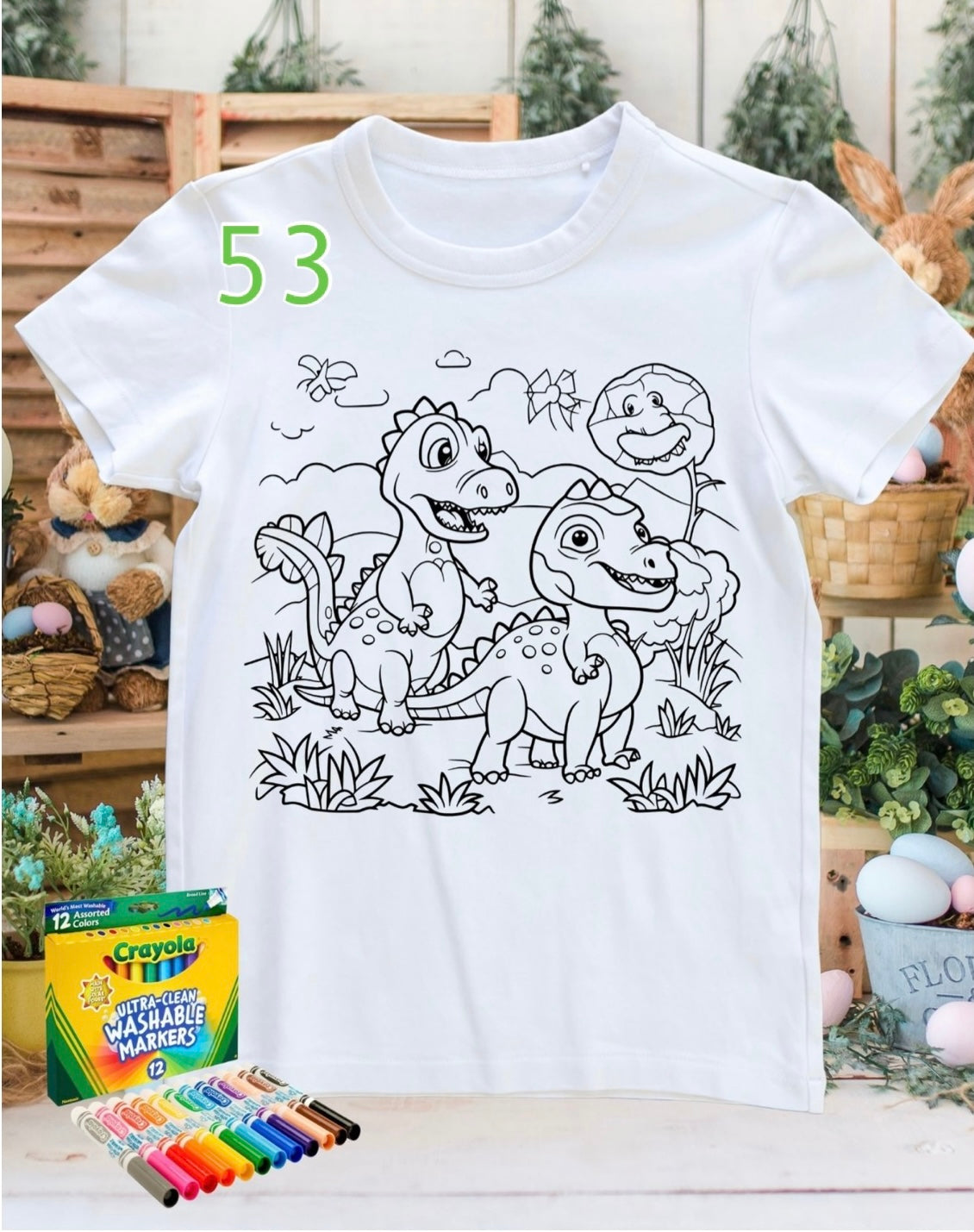 Coloring shirt with Crayola Markers
