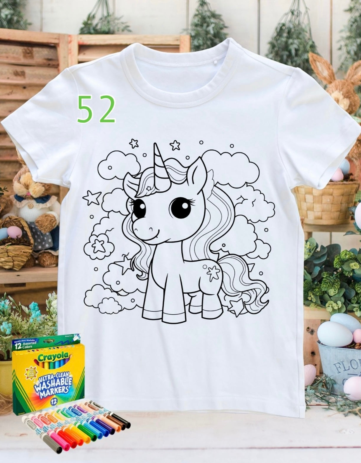 Coloring shirt with Crayola Markers