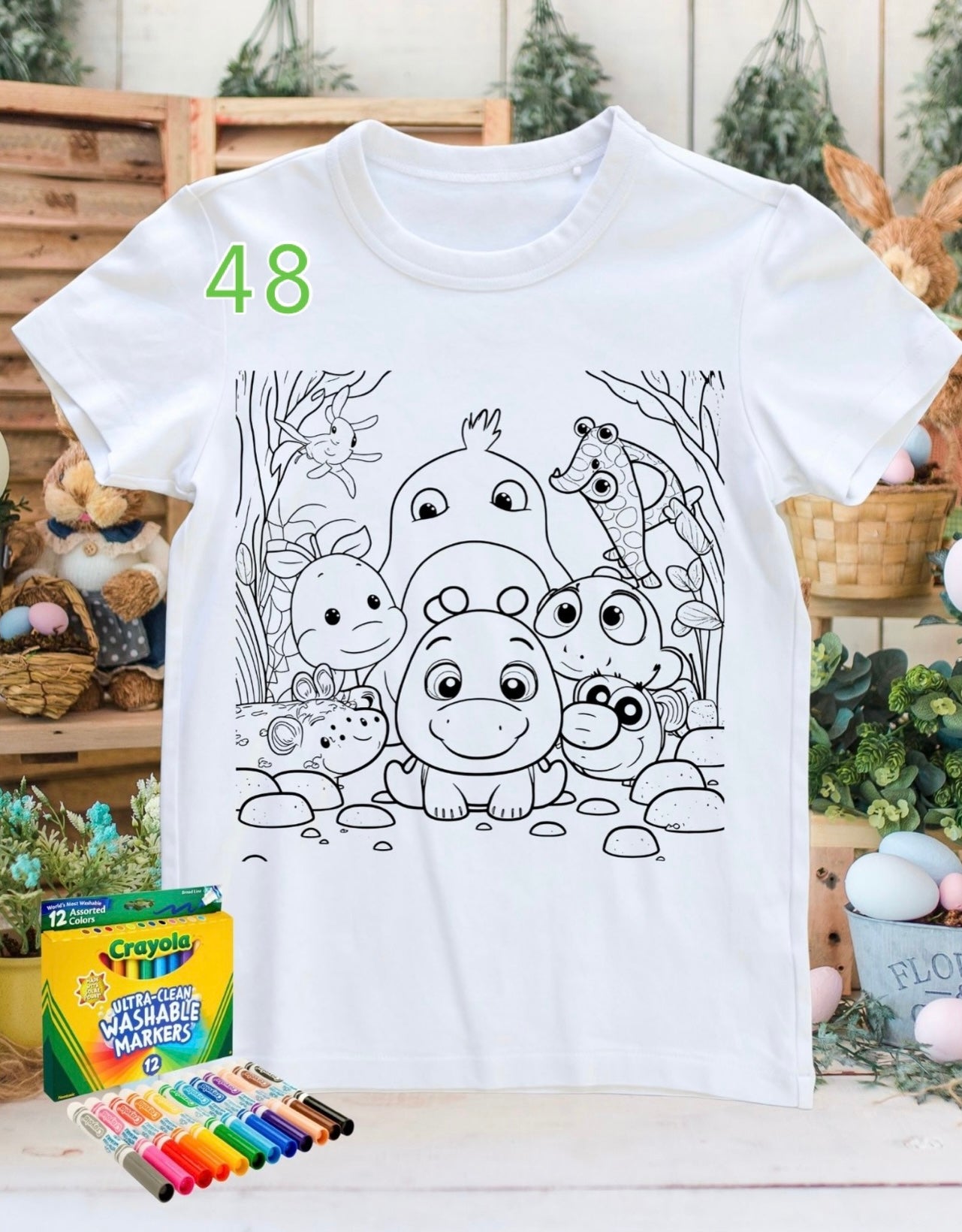 Coloring shirt with Crayola Markers