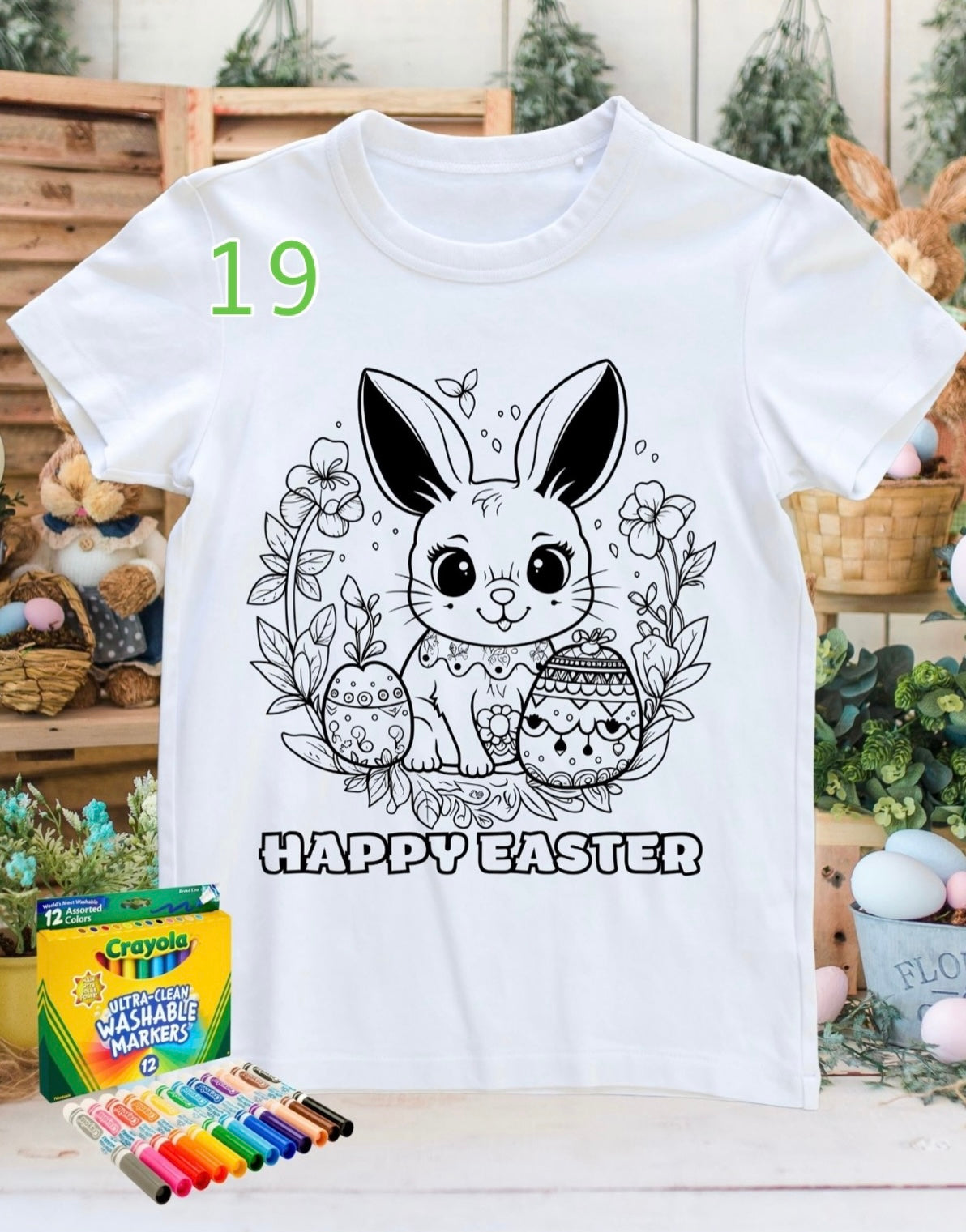Coloring shirt with Crayola Markers