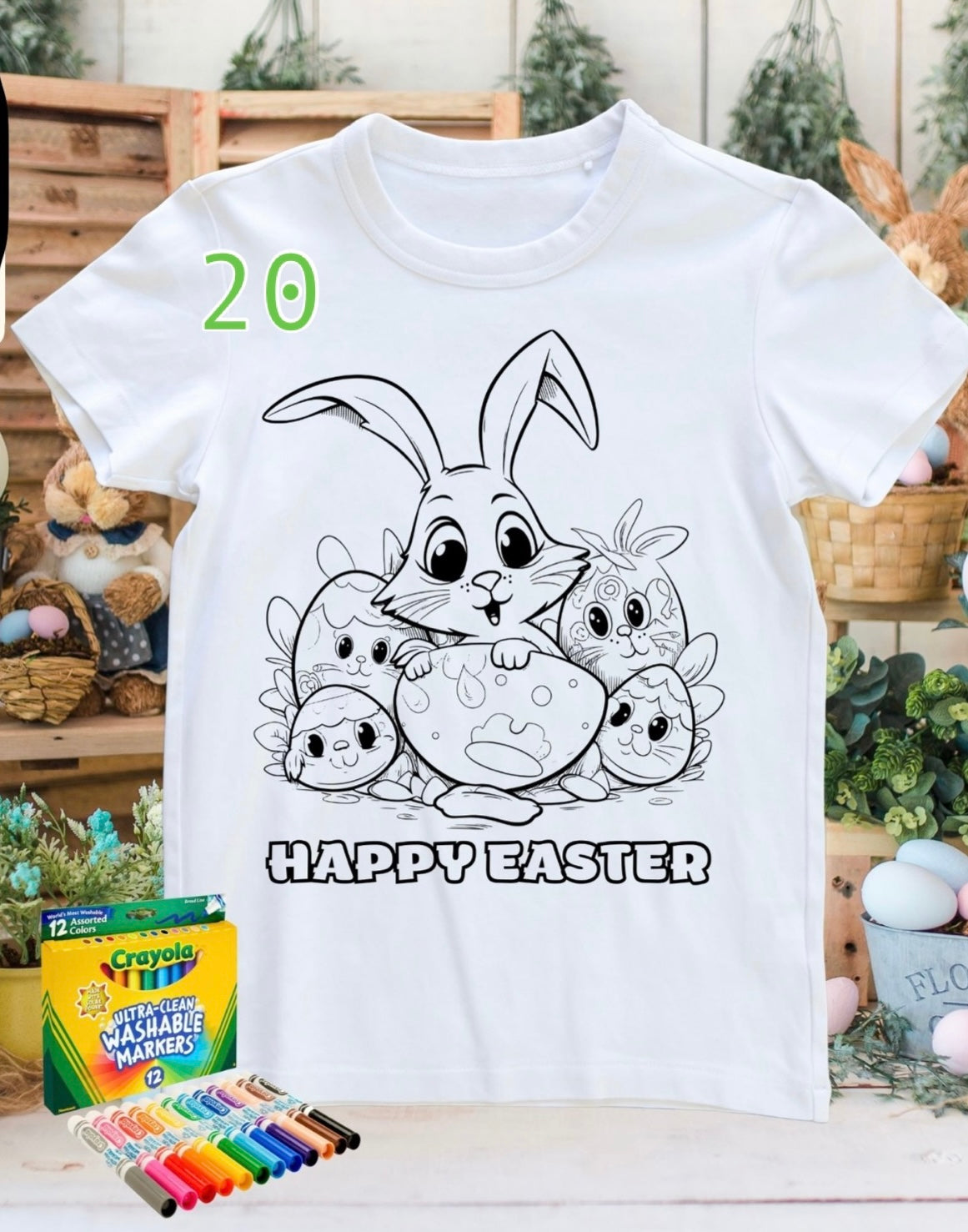 Coloring shirt with Crayola Markers