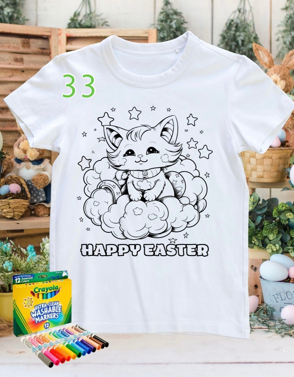 Coloring shirt with Crayola Markers