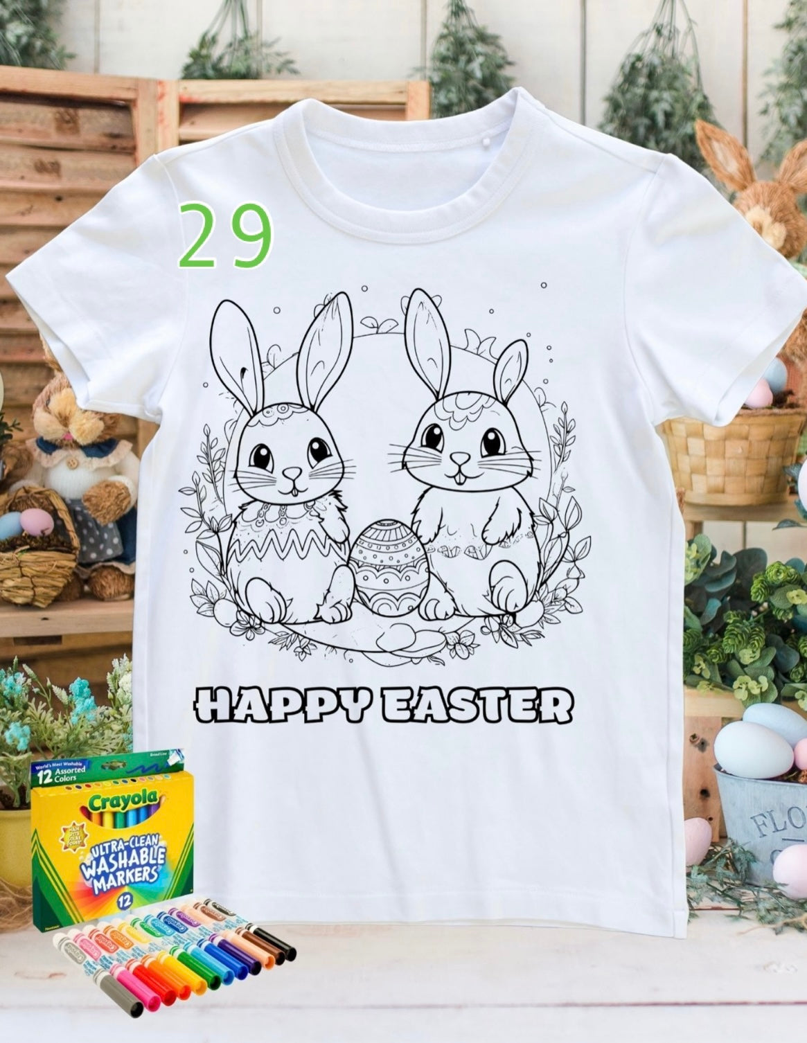 Coloring shirt with Crayola Markers