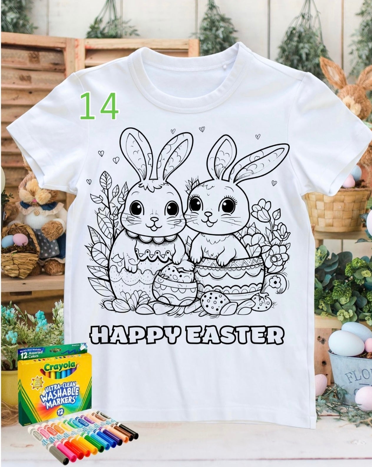 Coloring shirt with Crayola Markers