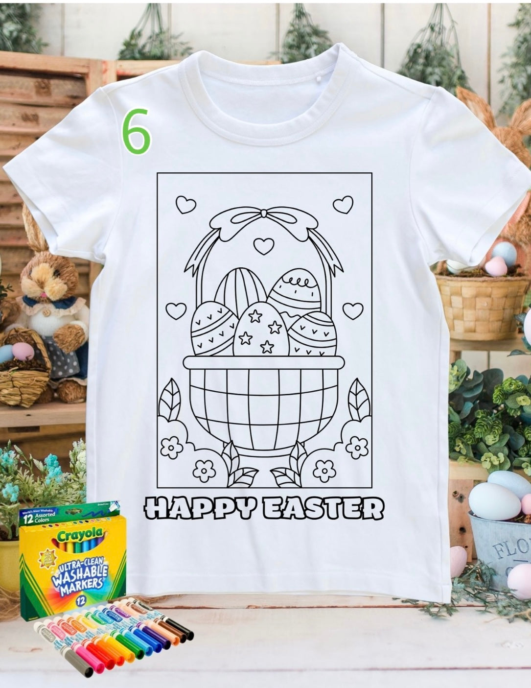 Coloring shirt with Crayola Markers