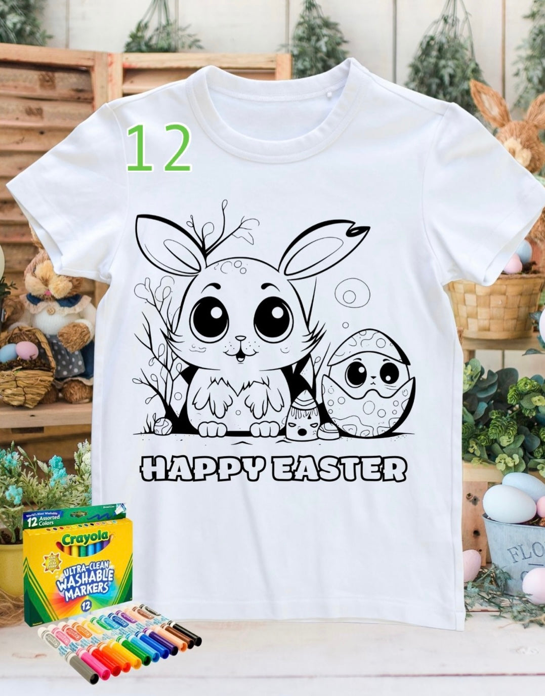 Coloring shirt with Crayola Markers