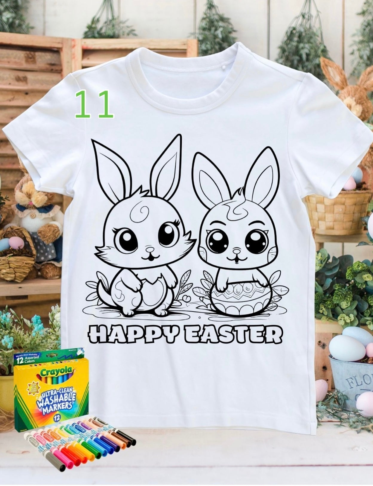 Coloring shirt with Crayola Markers