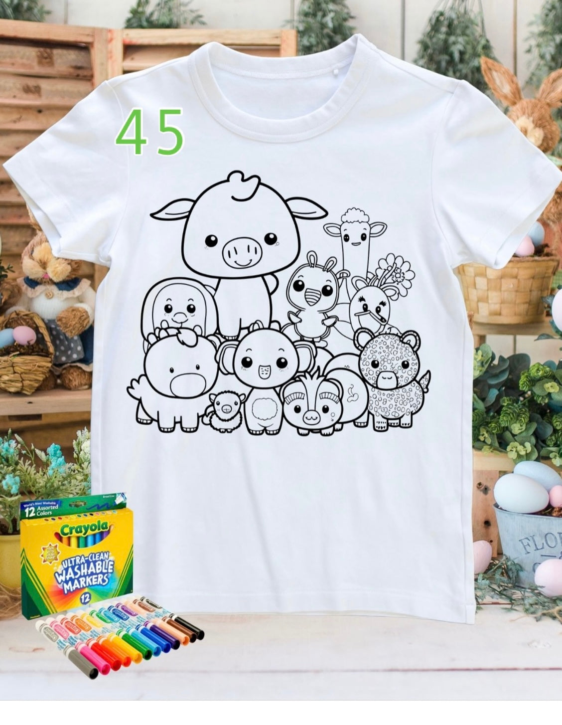 Coloring shirt with Crayola Markers