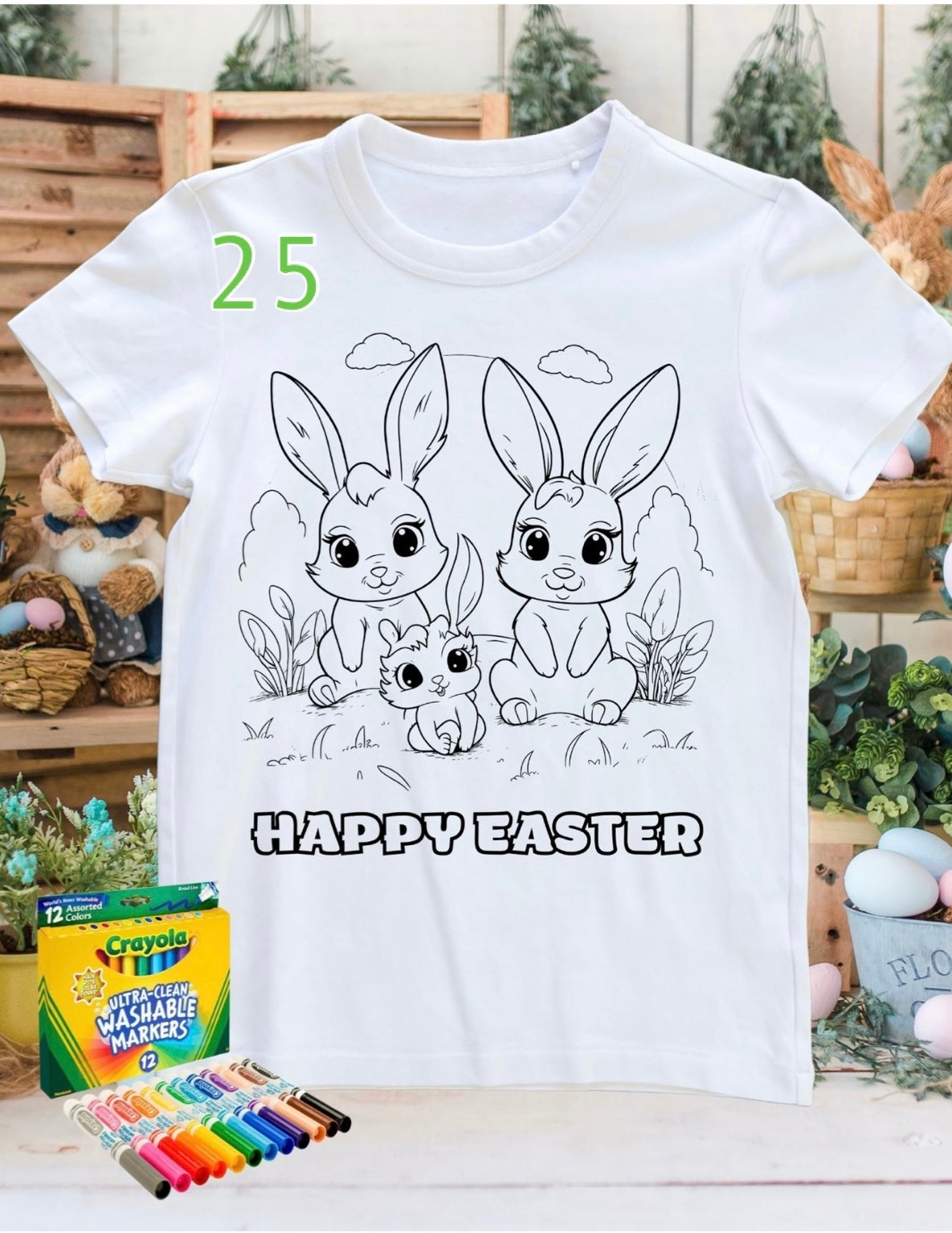 Coloring shirt with Crayola Markers