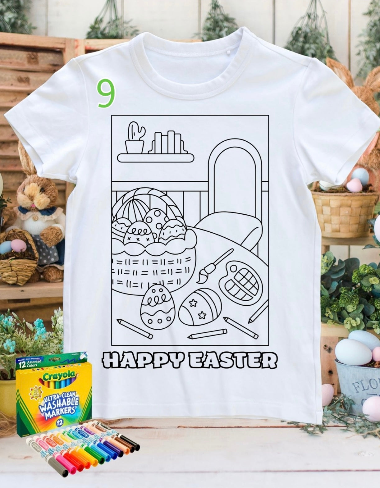Coloring shirt with Crayola Markers