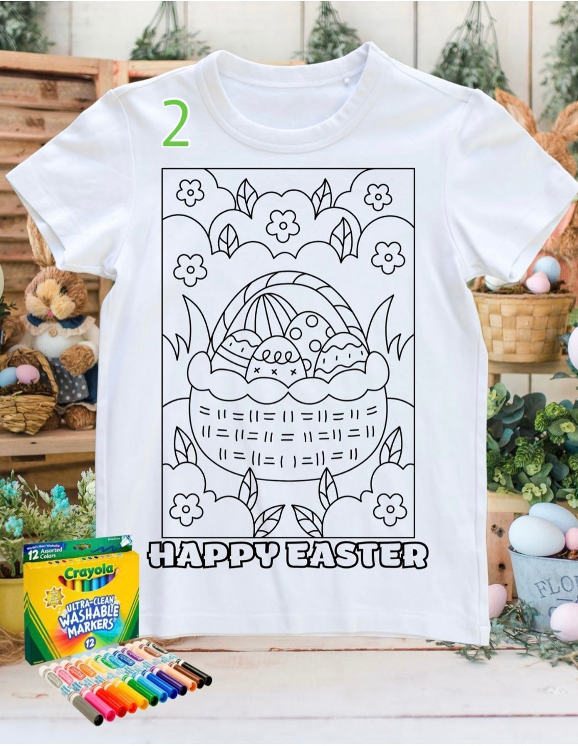 Coloring shirt with Crayola Markers