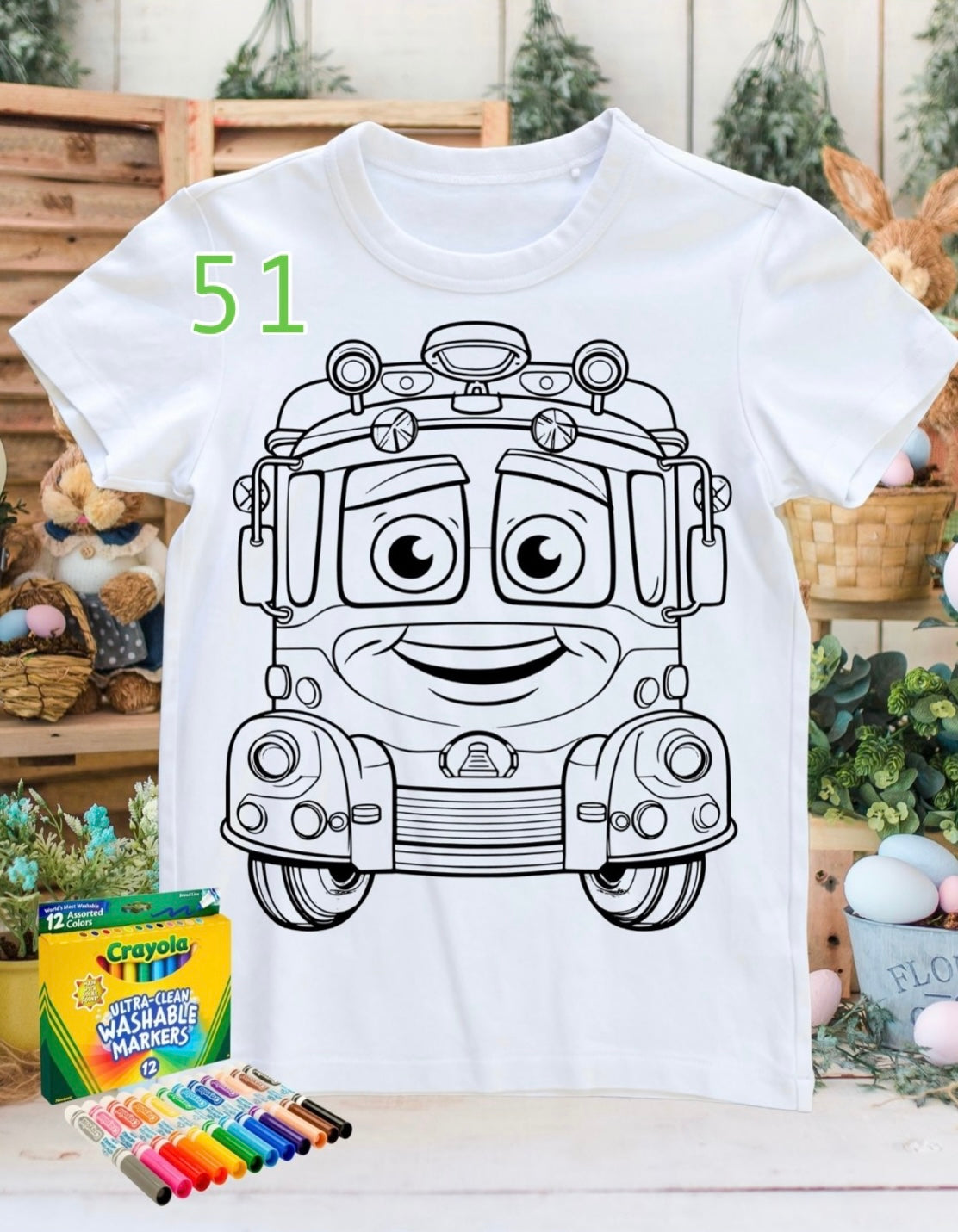Coloring shirt with Crayola Markers