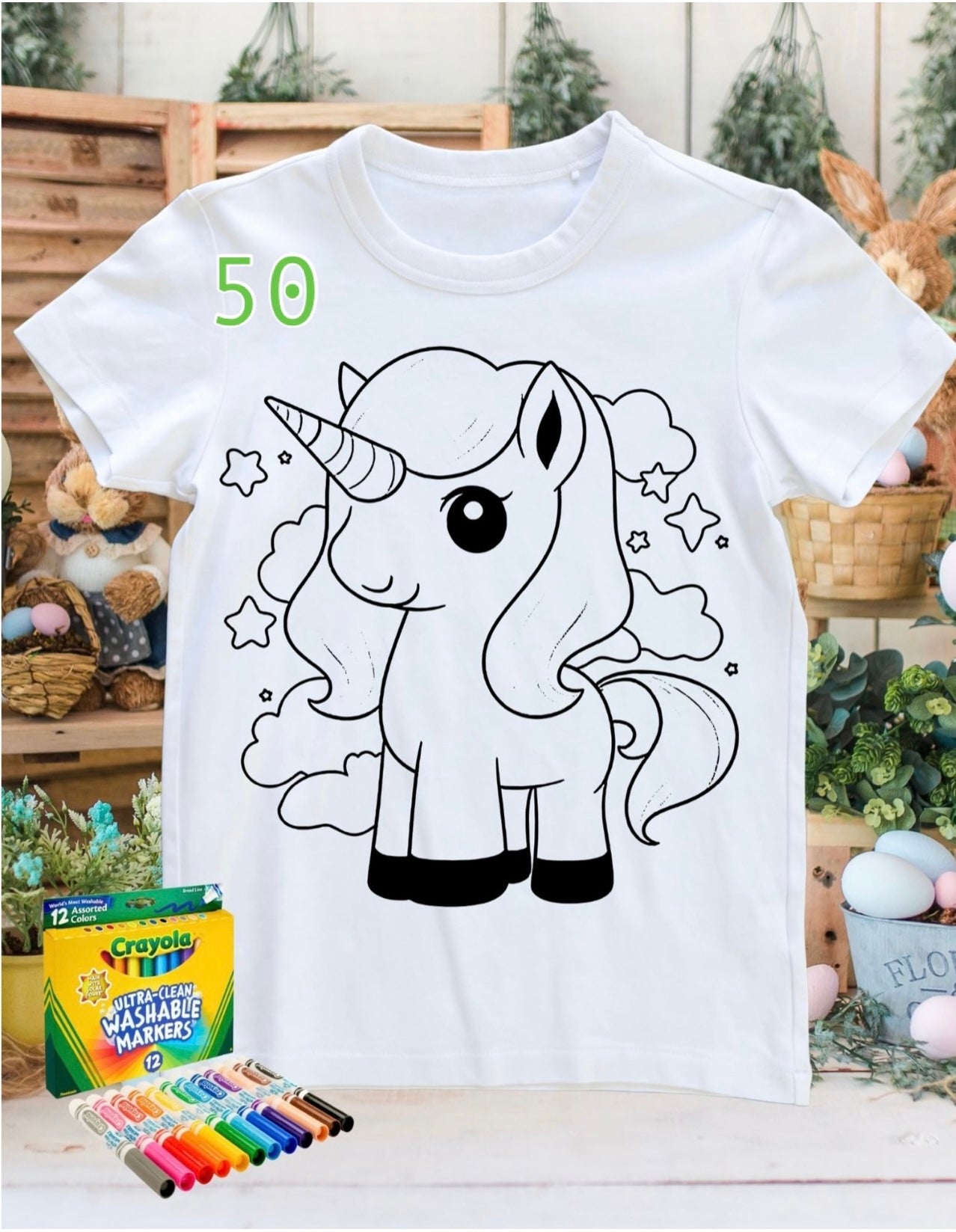 Coloring shirt with Crayola Markers