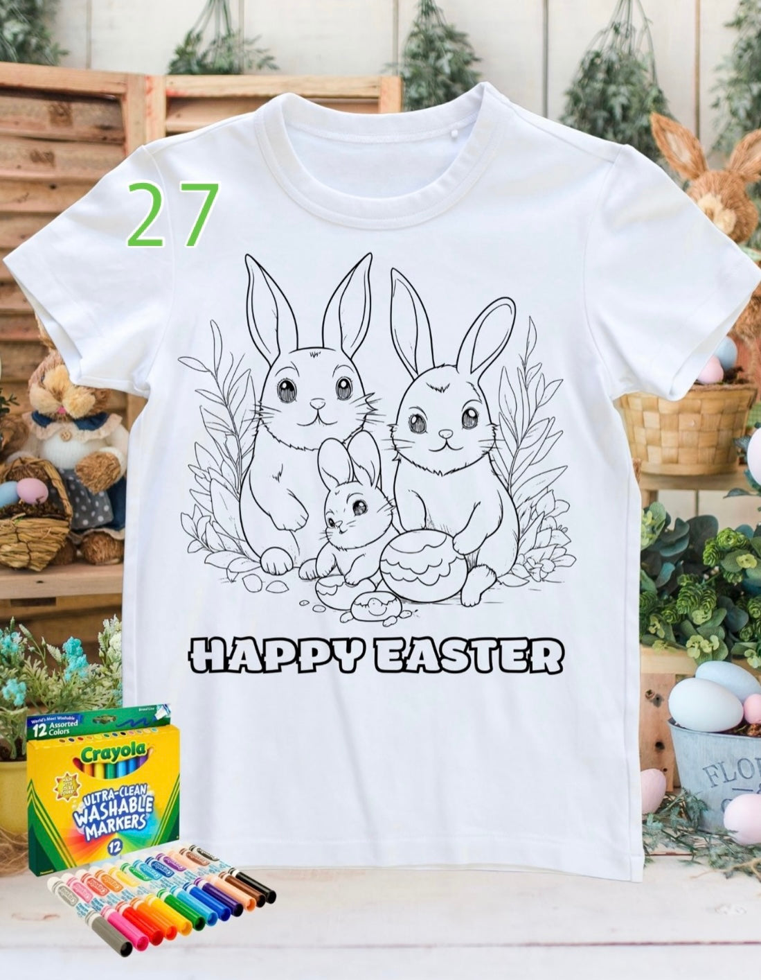 Coloring shirt with Crayola Markers