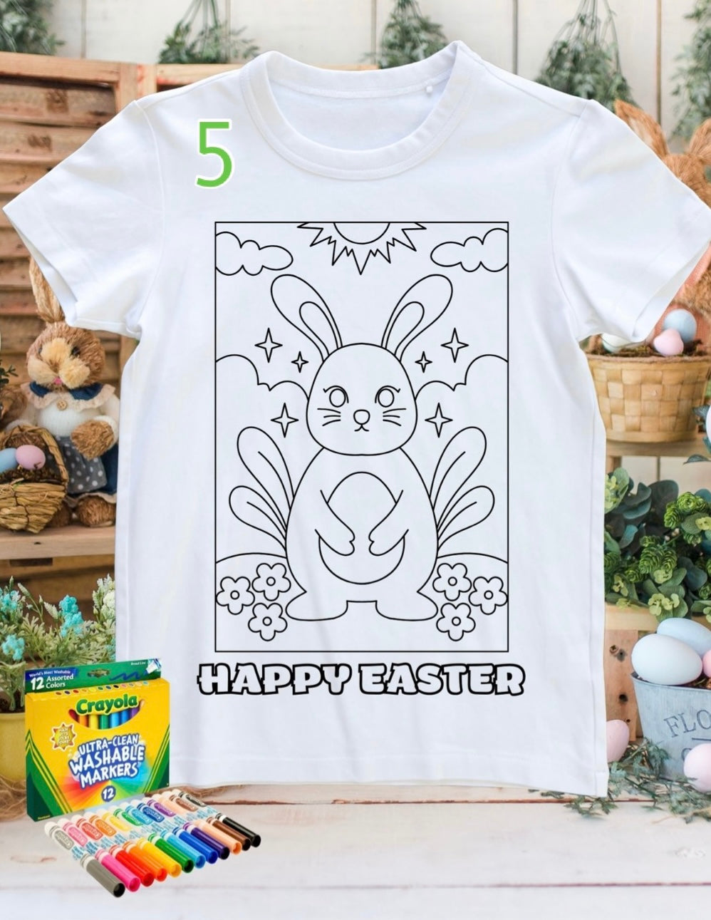 Coloring shirt with Crayola Markers