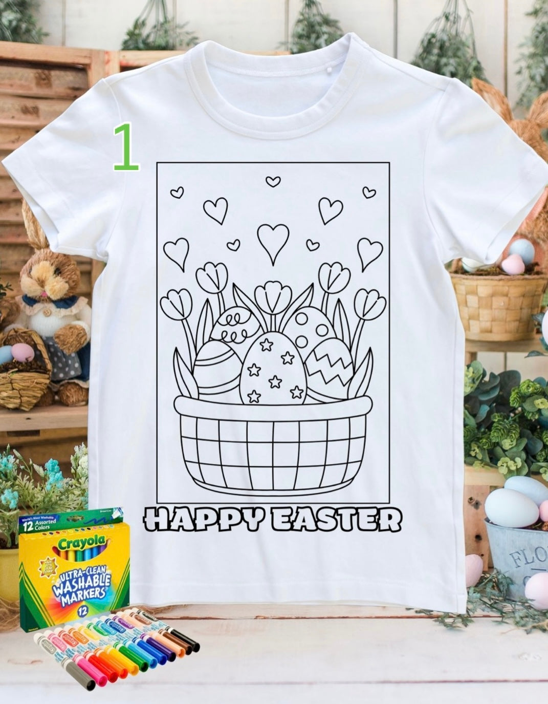 Coloring shirt with Crayola Markers