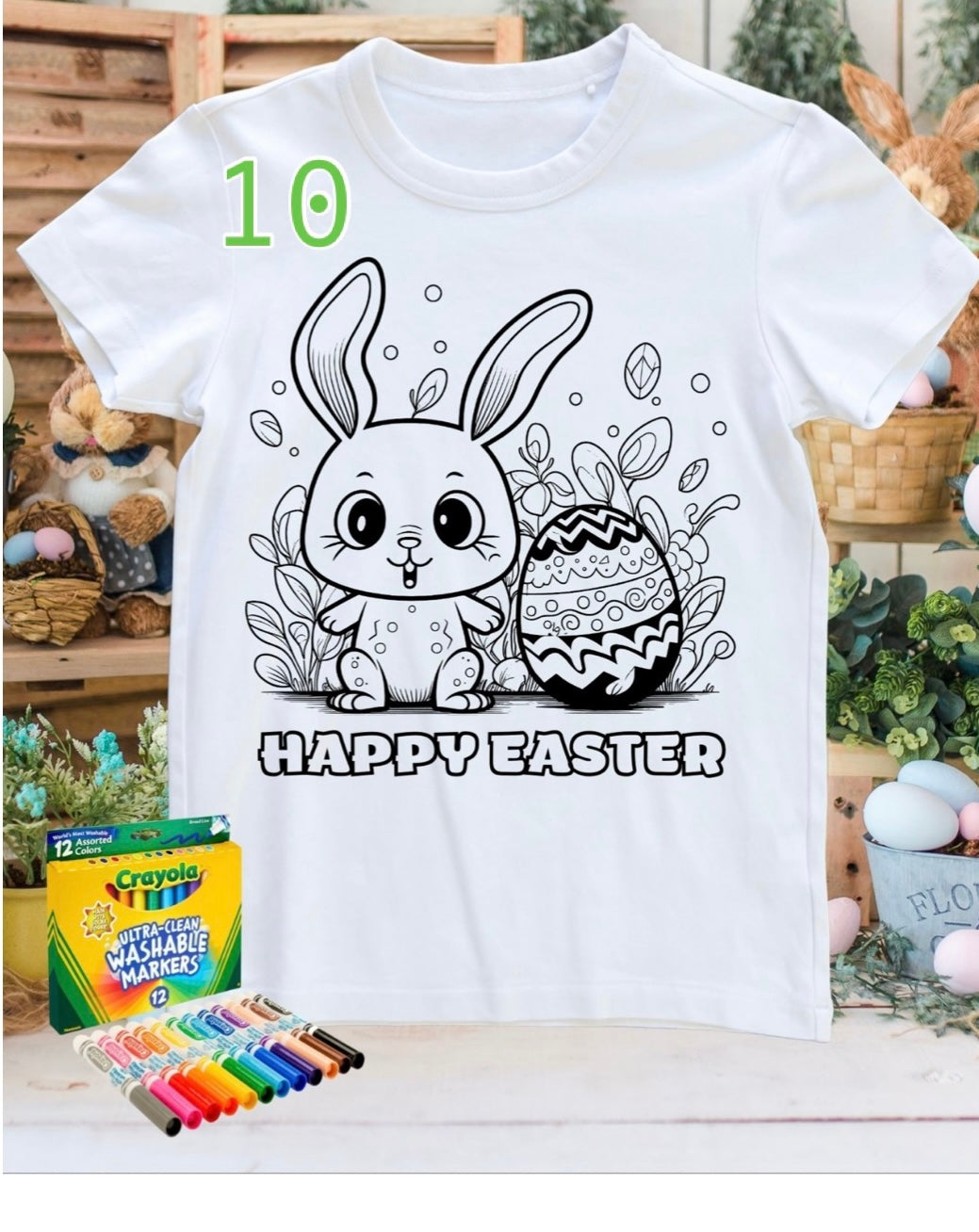 Coloring shirt with Crayola Markers