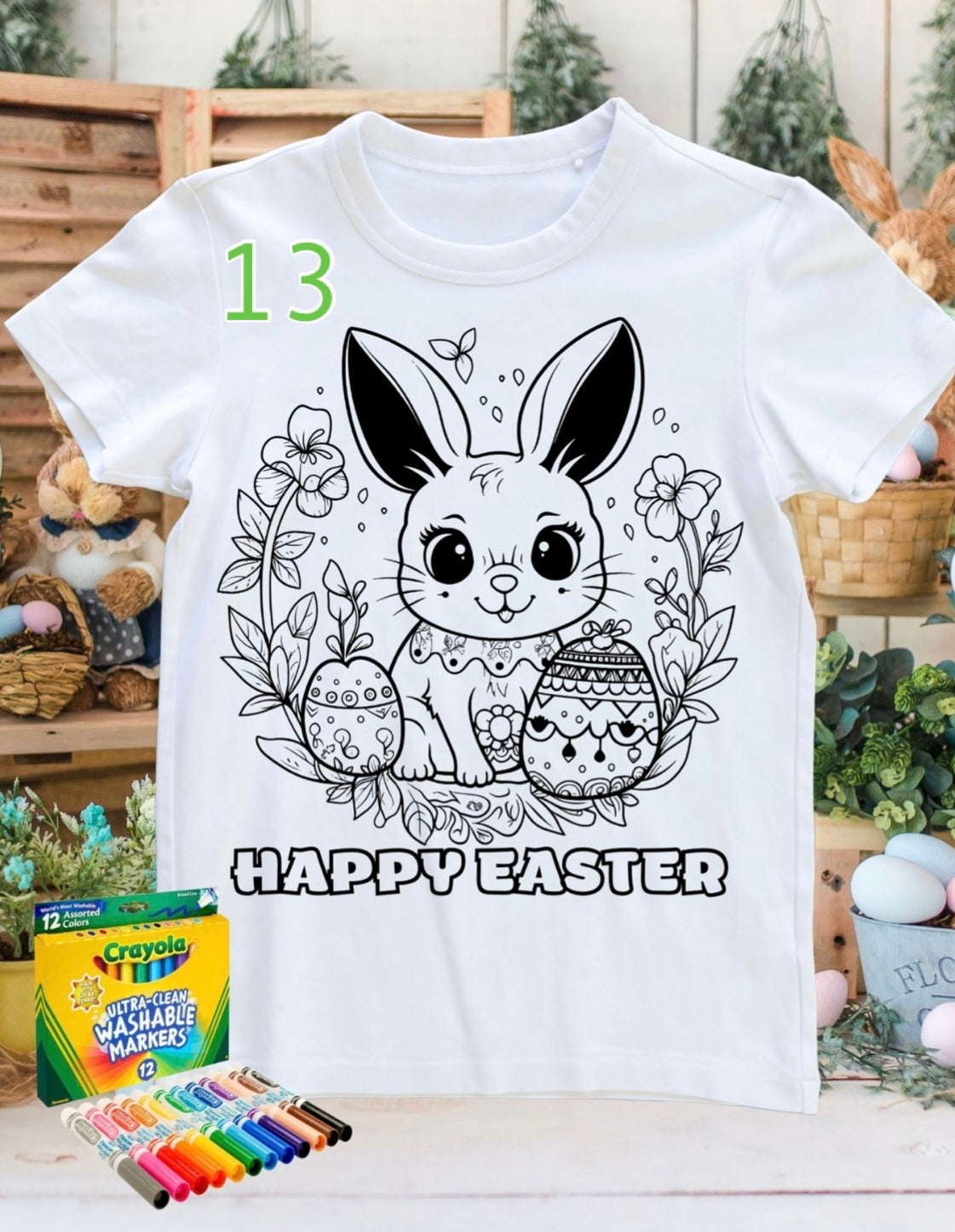 Coloring shirt with Crayola Markers