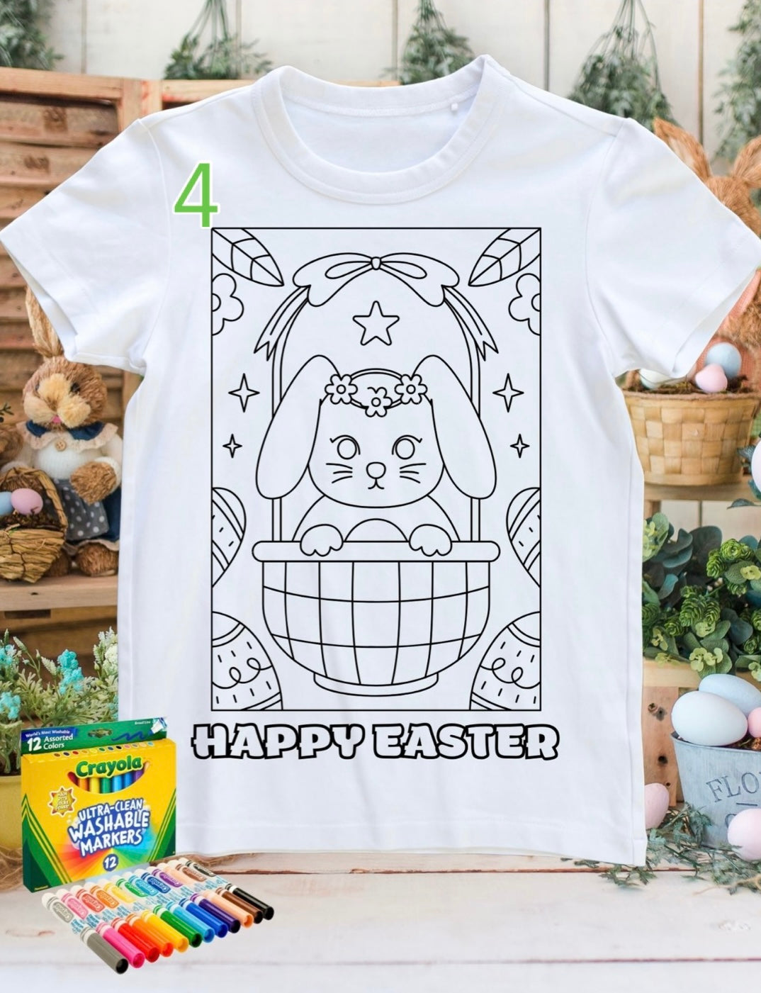 Coloring shirt with Crayola Markers