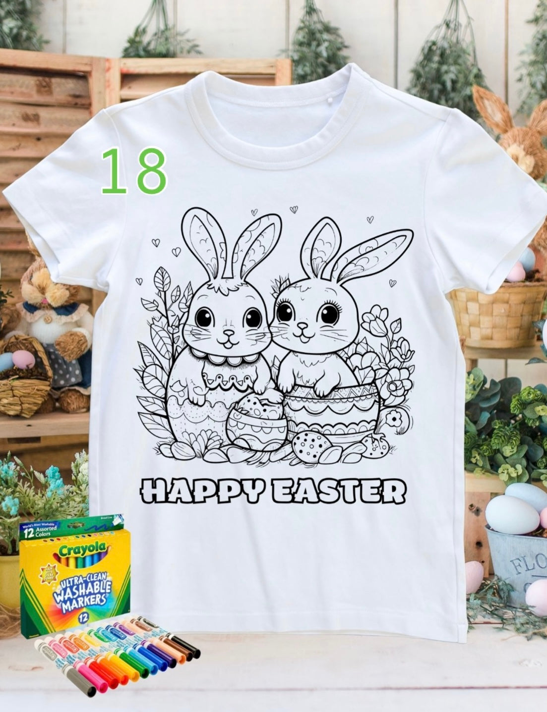 Coloring shirt with Crayola Markers