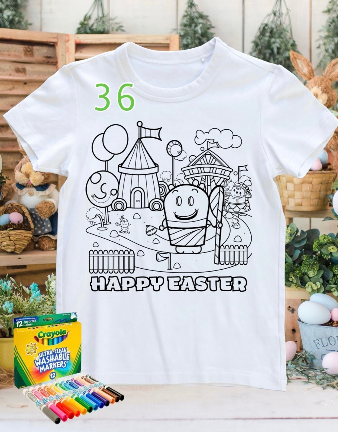 Coloring shirt with Crayola Markers