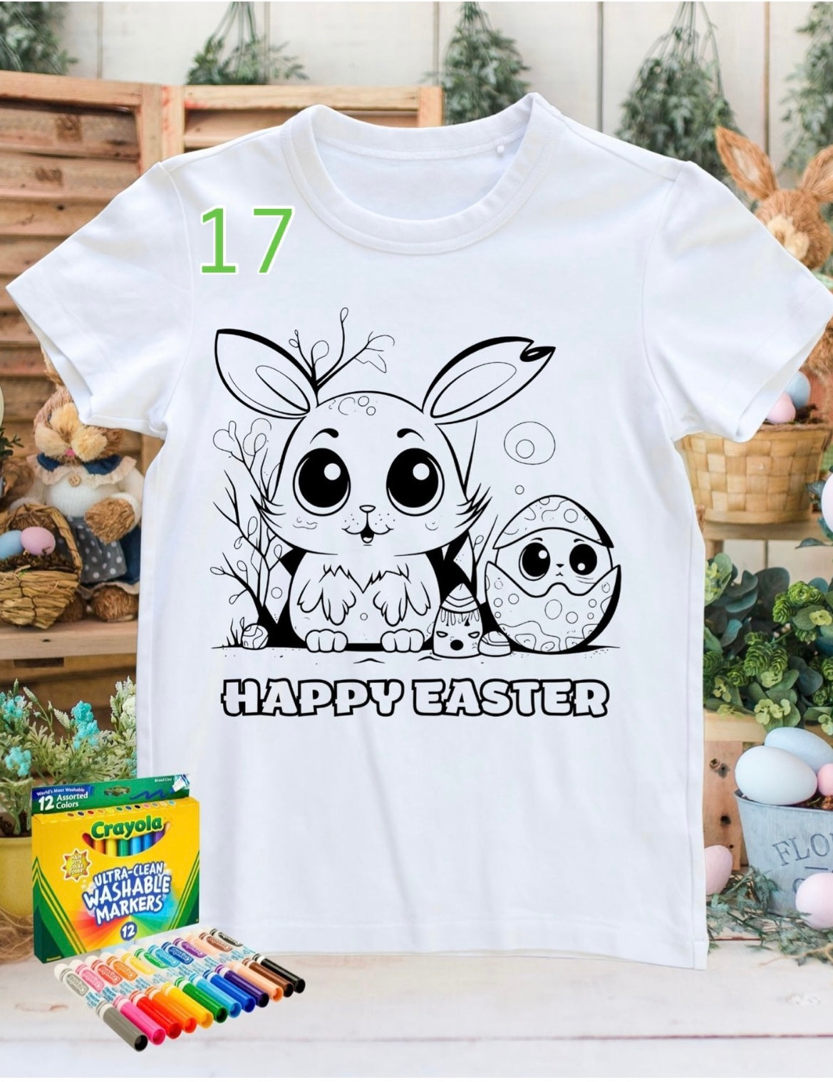 Coloring shirt with Crayola Markers
