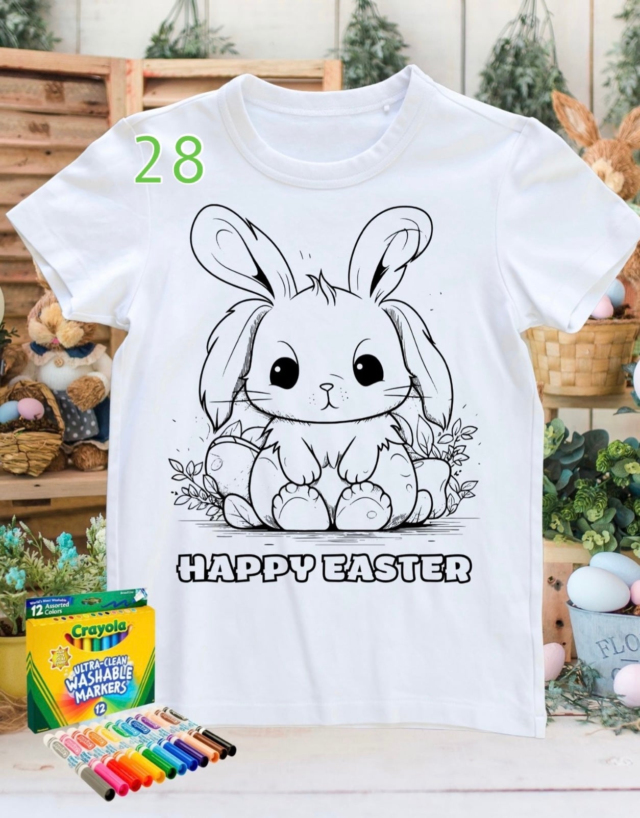 Coloring shirt with Crayola Markers