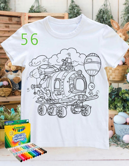 Coloring shirt with Crayola Markers