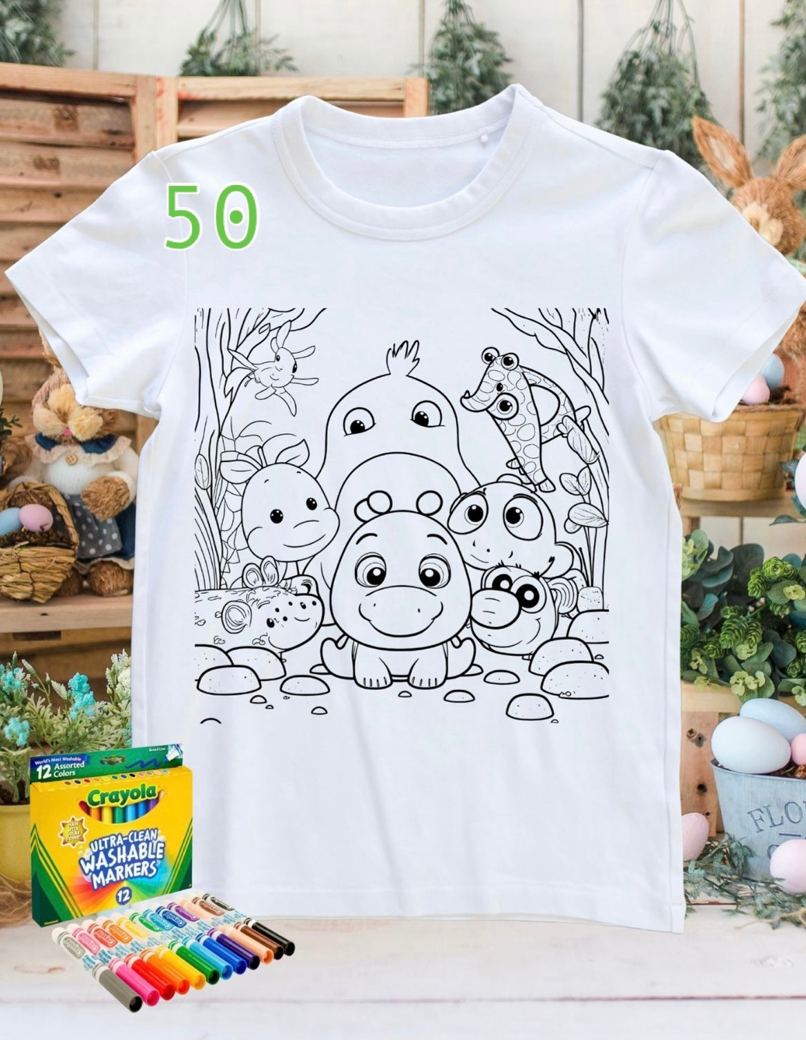 Coloring shirt with Crayola Markers