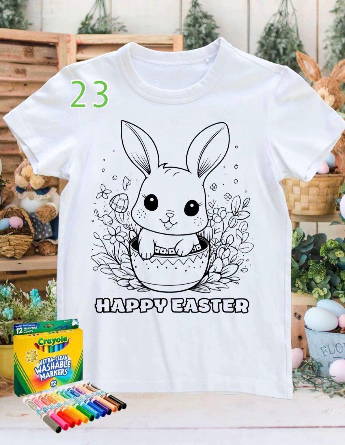 Coloring shirt with Crayola Markers