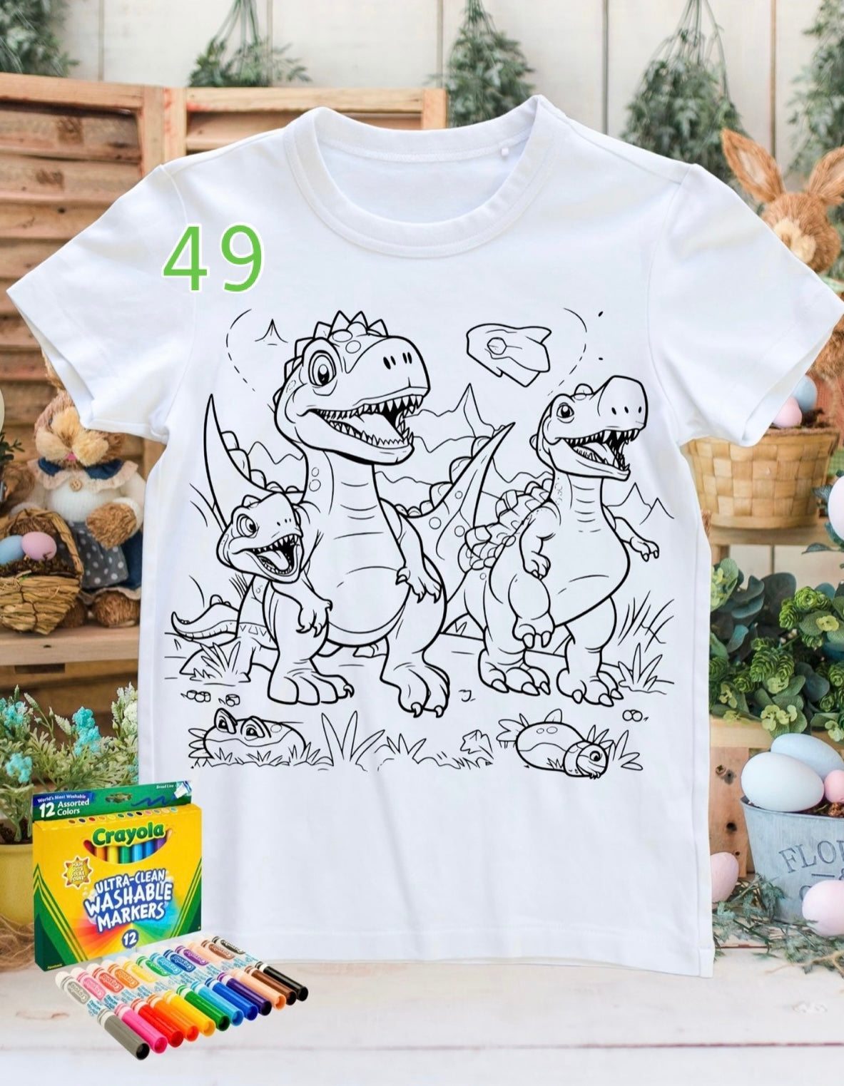Coloring shirt with Crayola Markers